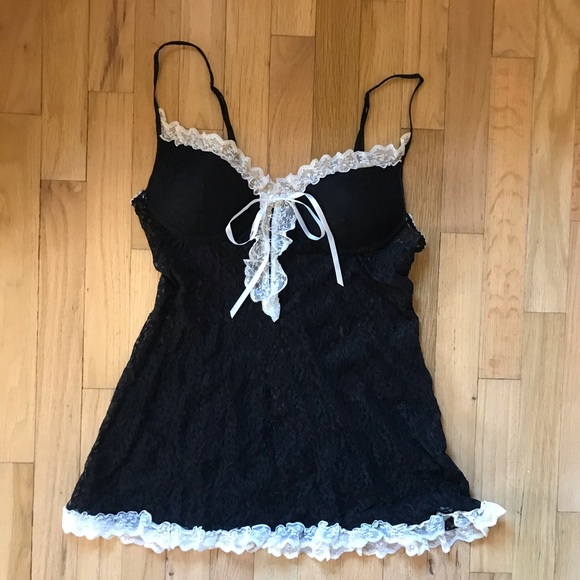 Apostrophe Other - Apostrophe sexy lacy black slip with white accents